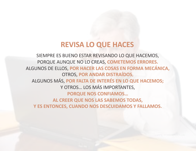 Revisa lo que haces Diciembre 20 de 2012