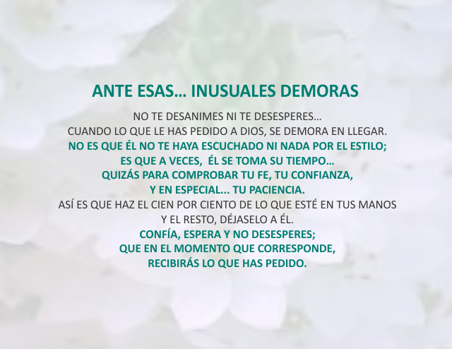 Ante esas...Inusuales demoras Noviembre 12 de 2012